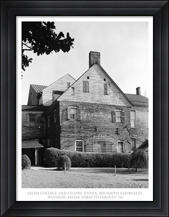 Framed Salem College, Old Chapel Annex, 601 South Church Street, Winston-Salem, Forsyth County, NC Print