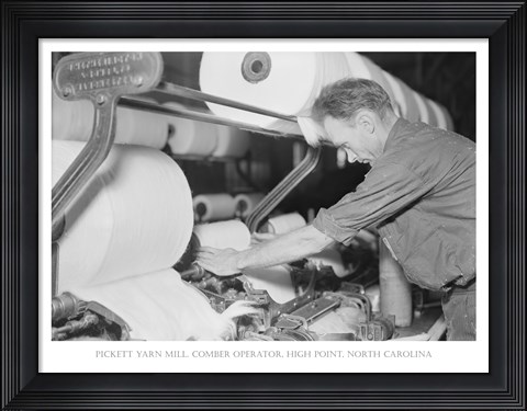 Framed Pickett Yarn Mill. Combers High Point, North Carolina Print