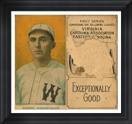 Framed Gilmore, Winston-Salem Team, Baseball Card Portrait Print