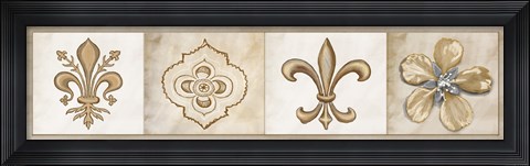Framed Fleur 4 Panel I Print