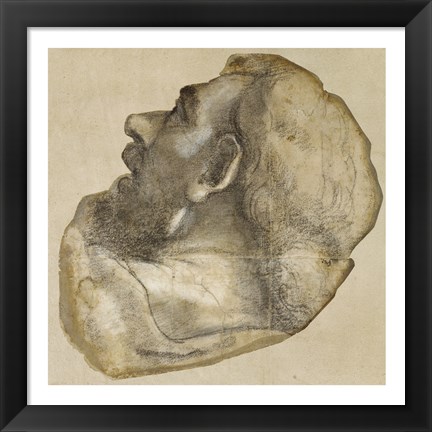 Framed Cartoon of the Head of Saint James Print