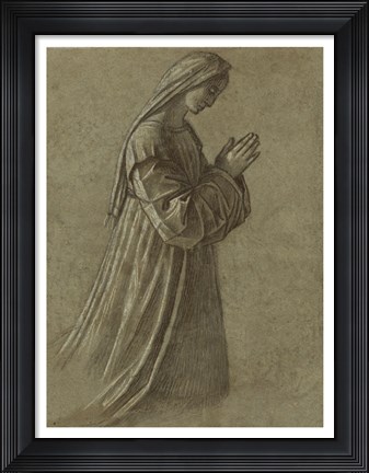 Framed Study of the Virgin Print