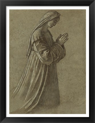 Framed Study of the Virgin Print