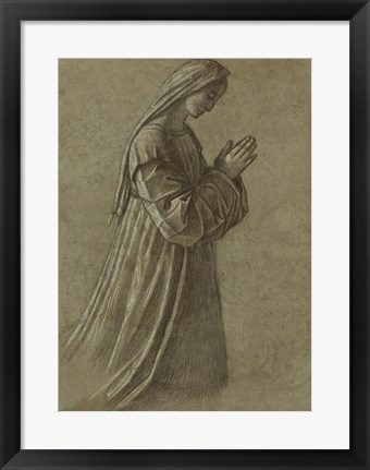 Framed Study of the Virgin Print