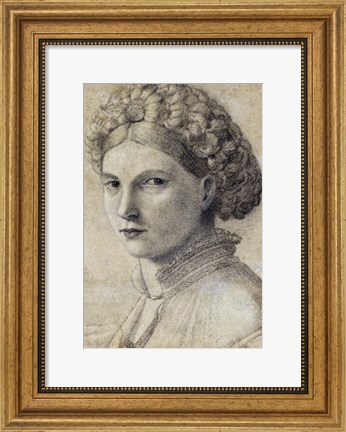 Framed Portrait of a Young Woman Print