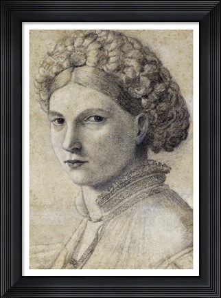 Framed Portrait of a Young Woman Print