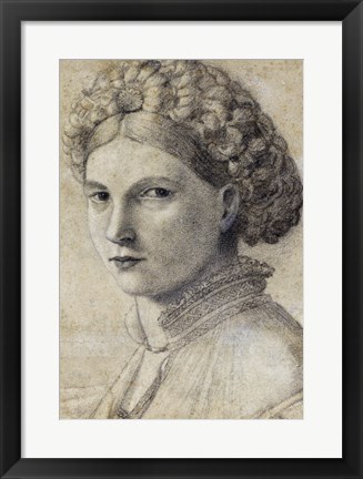 Framed Portrait of a Young Woman Print