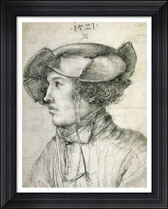 Framed Portrait of a Young Man Print