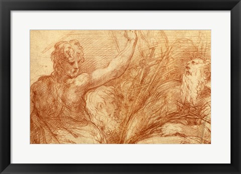 Framed Studies of Saints John the Baptist and Jerome Print