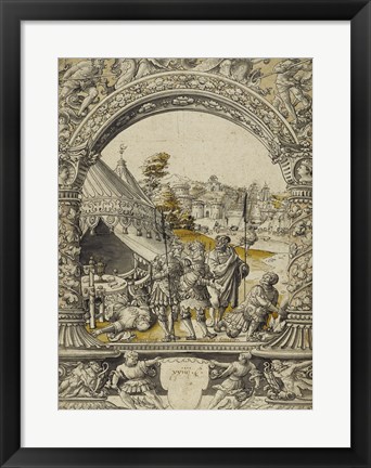 Framed Mucius Scaevola Thrusting His Right Hand into the Flames Print