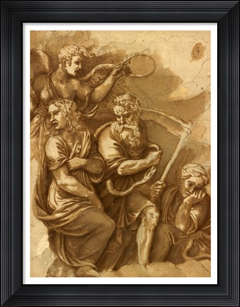 Framed Victory, Janus, Chronos &amp; Gaea Print