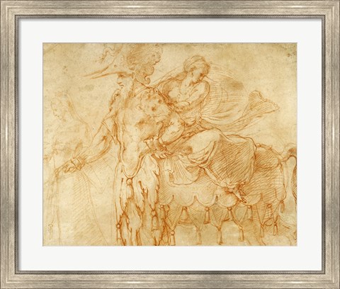 Framed Centaur and Lapith Print