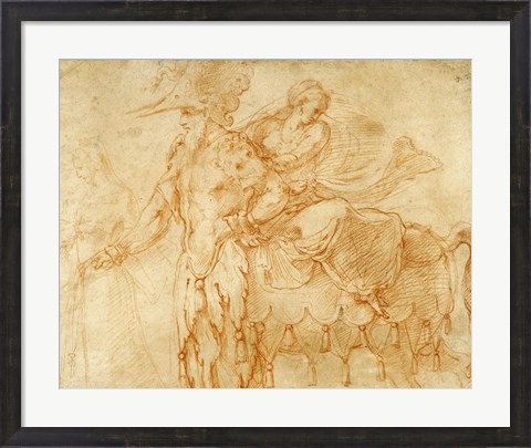 Framed Centaur and Lapith Print