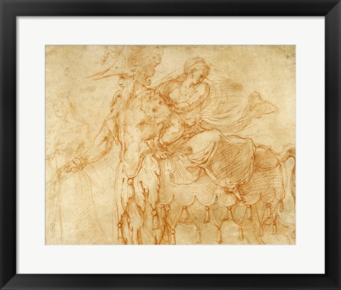 Framed Centaur and Lapith Print