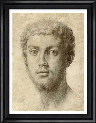 Framed Head of a Man Print