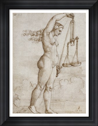 Framed Allegory of Justice Print