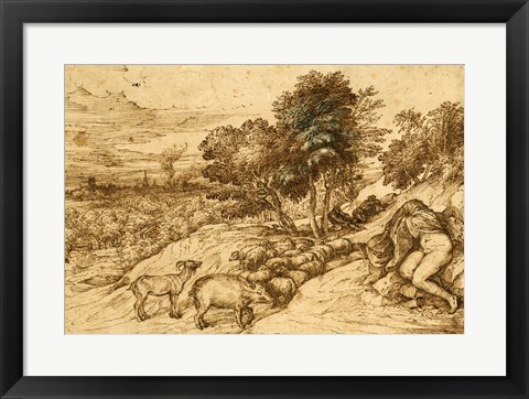 Framed Pastoral Scene Print