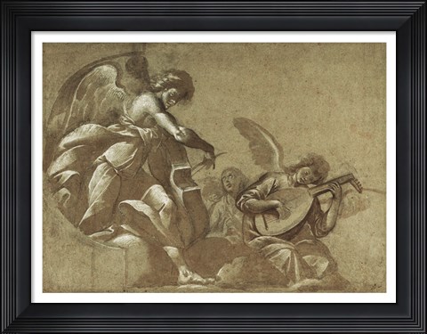 Framed Angel Musicians Print