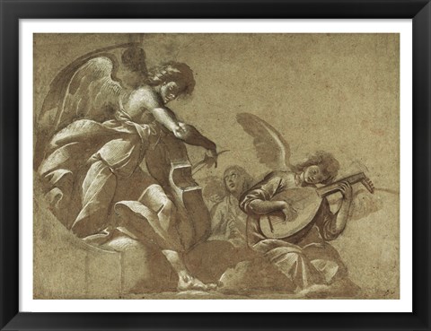 Framed Angel Musicians Print