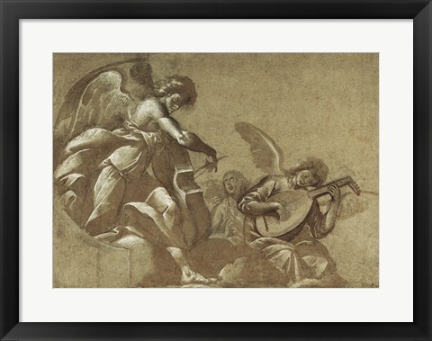 Framed Angel Musicians Print