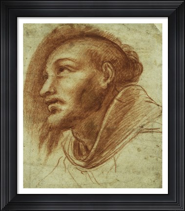 Framed Study of a Franciscan Monk Print
