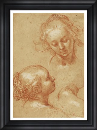 Framed Three Studies of Women Print