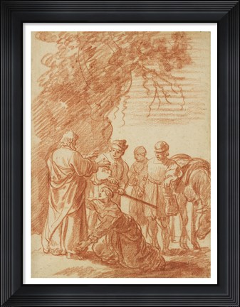 Framed Prophet Elisha and the Shunammite Woman Print