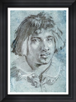 Framed Portrait of a Young Man Print