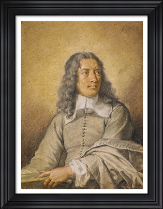 Framed Portrait of M. Quatrehomme du Lys Print