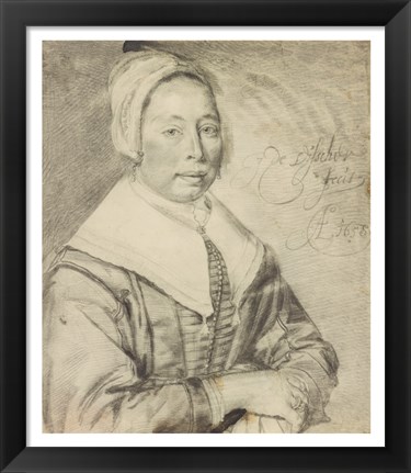 Framed Portrait of a Woman Print