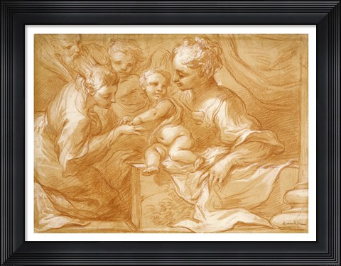 Framed Mystic Marriage of Saint Catherine Print