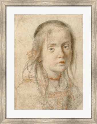Framed Portrait of a Girl Print