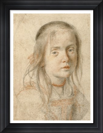 Framed Portrait of a Girl Print
