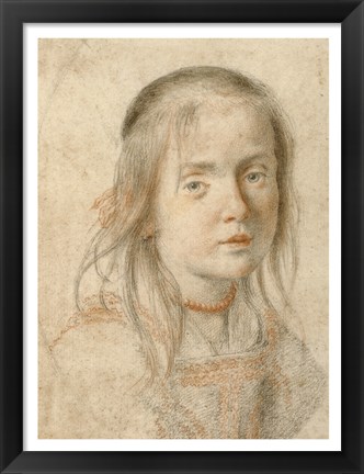 Framed Portrait of a Girl Print