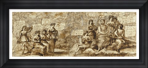Framed Apollo and the Muses Print