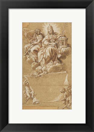 Framed Faith and Justice Enthroned Print