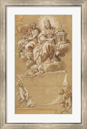 Framed Faith and Justice Enthroned Print