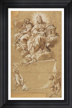 Framed Faith and Justice Enthroned Print
