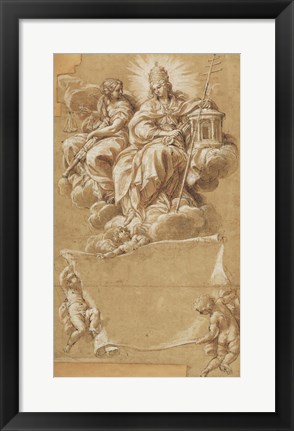 Framed Faith and Justice Enthroned Print