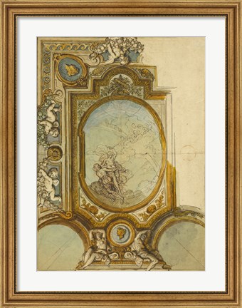 Framed Studies for a Ceiling Decoration Print