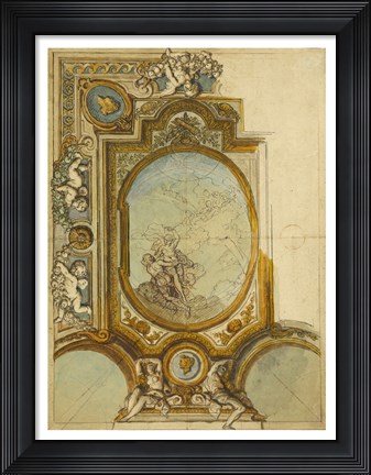 Framed Studies for a Ceiling Decoration Print