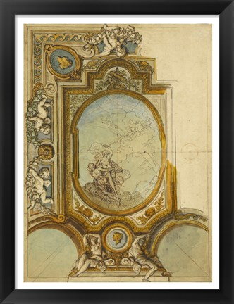 Framed Studies for a Ceiling Decoration Print