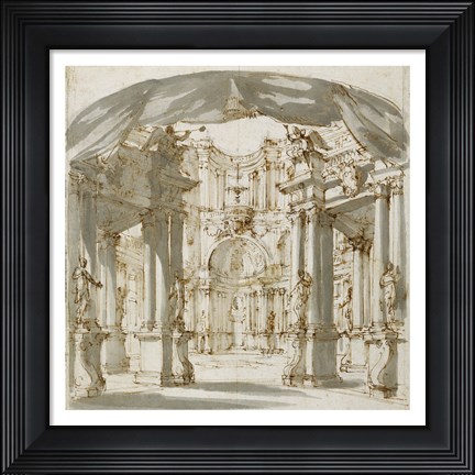 Framed Courtyard of a Palace: Project for a Stage Print