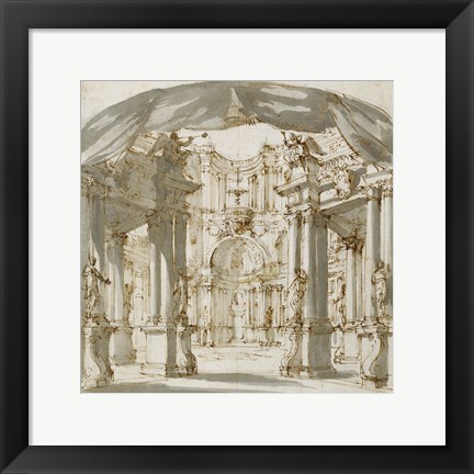 Framed Courtyard of a Palace: Project for a Stage Print