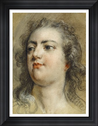 Framed Head of King Louis XV Print