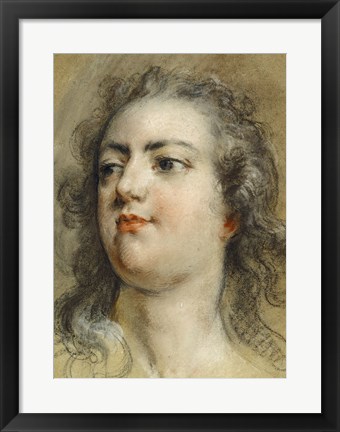 Framed Head of King Louis XV Print