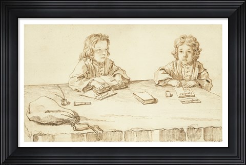 Framed Portraits of Serafino and Francesco Falzacappa Print