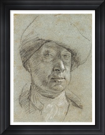 Framed Self-Portrait Wearing a Cloth Hat Print