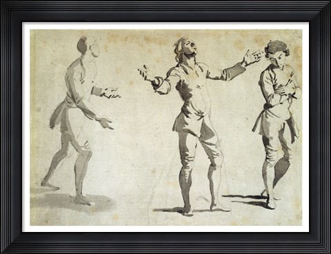 Framed Three Figure Studies Print
