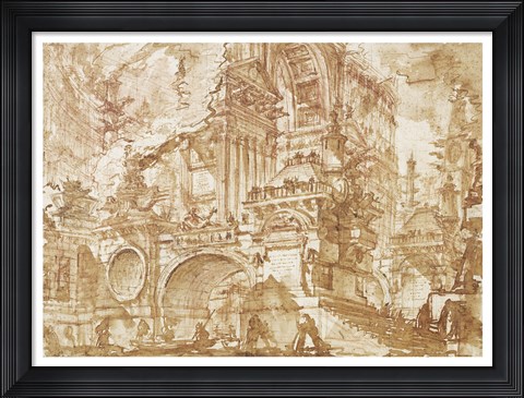 Framed Ancient Port Print
